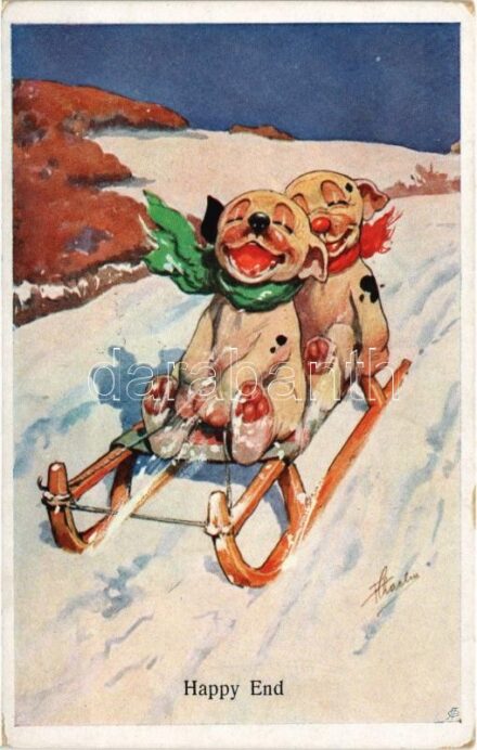Happy end / Szánkózó Bonzo kutyák / Sledding Bonzo dog. B.K.W.I. 60-2. s: F. Charles