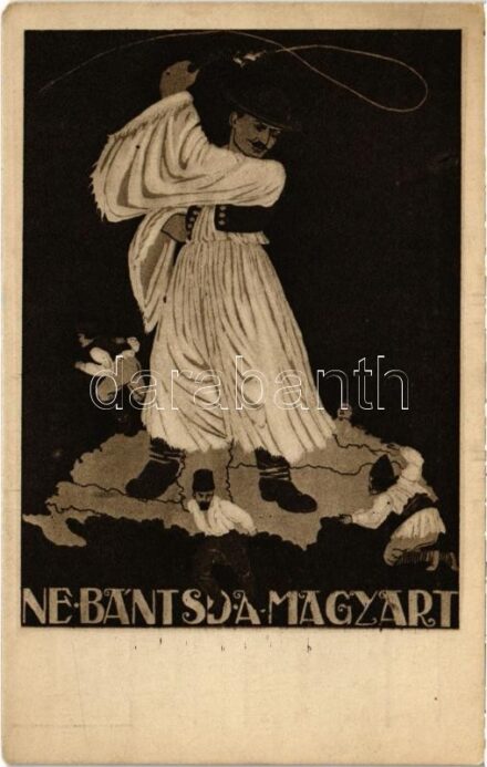Ne bántsd a magyart! Kiadja a 'Szózat' Magyarország Területi Épségének Védelmi Ligája napilapja / Hungarian irredenta propaganda, Trianon s: Arkay Lidi
