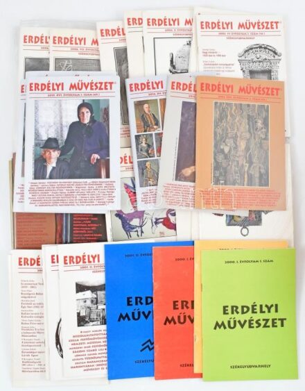 2000-2016 Erdélyi Művészet művészeti folyóirat 1-4,6-7,9-24,26-36, 39, 43-44, 48-51. számai. Közte I. évf. 1. szám is. Összesen: 40 szám, hiányoznak: 5,8,25,37,38,40,41,42,45,46,47. Szerk.: Veres Péter. Székelyudvarhely,