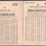 1961 Bp., Békekölcsön hivatalos sorsolási jegyzéke (Első, Ötödik, Hatodik BK), 1961. II. félév, Országos Takarékpénztár, 4+4 p.