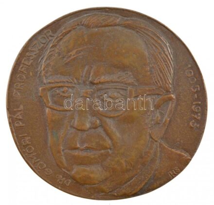 Rétfalvi Sándor (1941-2021) 1976. 'Dr. Gömöri Pál professzor 1905-1973' egyoldalas bronz emlékérem (101mm) T:1- kis patina, ph CS 179.