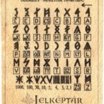 2011 A Székely-Magyar Rovásírás - Jelképtár modern naptára / Old Hungarian runes alphabet - modern calendar (vágott / cut)