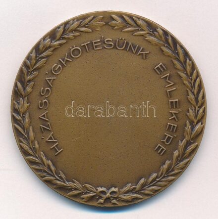 Lőrincz István (1901-1985) 1931. 'Házasságkötésünk emlékére' kétoldalas bronz emlékérem (50mm) T:1- kis ph