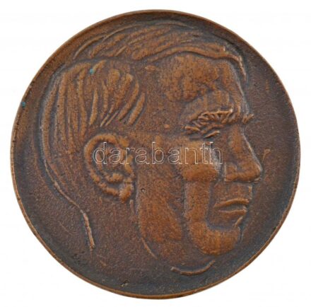 Fritz Mihály (1947-) 1979. 'Móra Ferenc születésének századik évfordulóján' kétoldalas bronz emlékérem (58mm) T:2 patina, kis ph