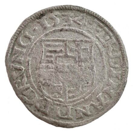 1534K-B Denár Ag 'I. Ferdinánd' (0,47g) T:2 patina Hungary 1534K-B Denar Ag 'Ferdinand I' (0,47g) C:XF patina Huszár: 935., Unger II.: 745.a