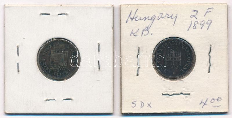 1883KB 1Kr Cu + 1899KB 2f Br T:2,2- Adamo M4.1, K2 - Image 2