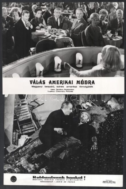 Vegyes válogatás külföldi filmek jeleneteiből, 13 db vintage produkciós filmfotó, ezüst zselatinos fotópapíron, 18x24 cm