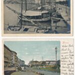 4 db RÉGI horvát képeslap / 4 pre-1945 Croatian town-view postcards