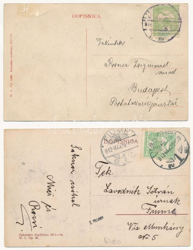 Zagreb, Zágráb; 4 db W.L. kiadású képeslap / 4 pre-1945 W.L. published postcards - Image 2