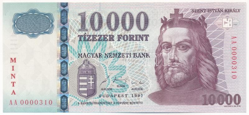 1997. 10.000Ft 'MINTA', 'AA 0000310' sorszámmal T:I Adamo F58M2