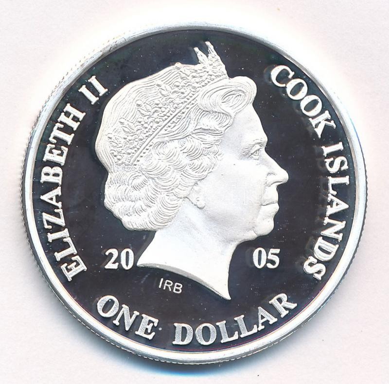 Cook-szigetek 2005. 1$ ezüstözött sárgaréz 'Ázsia történelme - Ópiumháború - Kína és a Brit Birodalom' kapszulában, tanúsítvánnyal T:PP Cook Islands 2005. 1 Dollar silver plated brass 'History of Asia - Opium War - China & - Image 2
