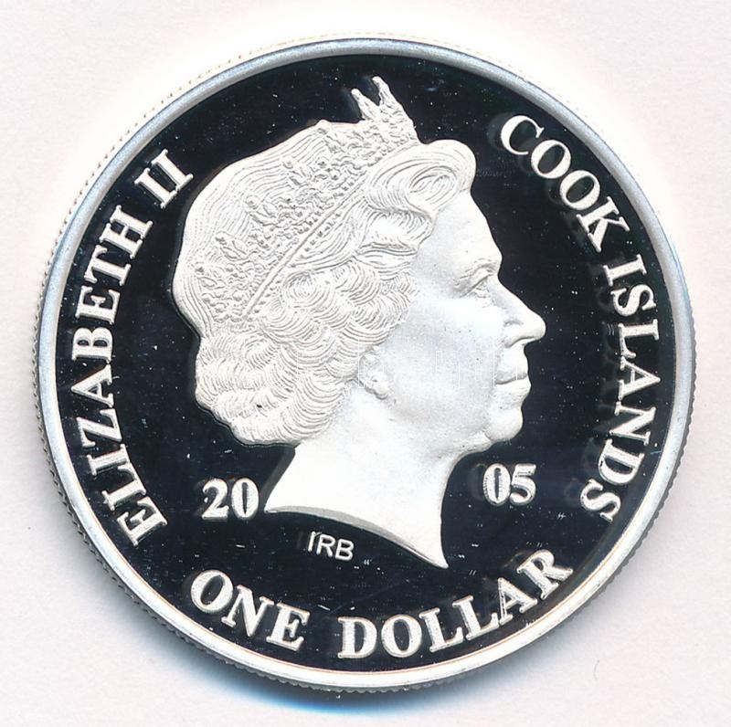 Cook-szigetek 2005. 1$ ezüstözött sárgaréz 'Ázsia történelme-Tokiói földrengés' kapszulában, tanúsítvánnyal T:PP Cook Islands 2005. 1 Dollar silver plated brass 'History of Asia - Earthquake in Tokyo' in capsule with certificate C:PP - Image 2