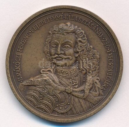 1985. 'II. Rákóczi Ferenc fejedelemmé választásának 280. évfordulójára' bronz emlékérem (42,5mm) T:1-