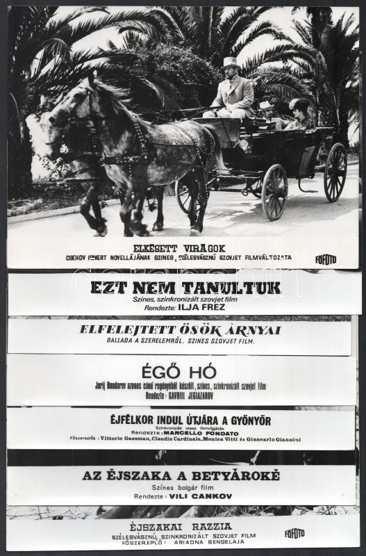 cca 1986 előtt, külföldön készült filmek egy-egy jelenete, 13 db vintage produkciós filmfotó, ezüst zselatinos fotópapíron, a használatból eredő - esetleges - kisebb hibákkal, 18x24 cm - Image 4