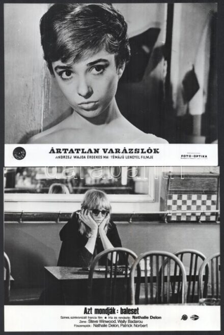 cca 1987 előtt, külföldön készült filmek egy-egy jelenete, 13 db vintage produkciós filmfotó, ezüst zselatinos fotópapíron, a használatból eredő - esetleges - kisebb hibákkal, 18x24 cm