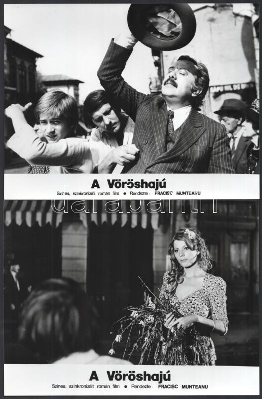 cca 1979 ,,A vöröshajú' című román film jelenetei és szereplői, 12 db vintage produkciós filmfotó, ezüst zselatinos fotópapíron, a használatból eredő - esetleges - kisebb hibákkal, 18x24 cm - Image 3