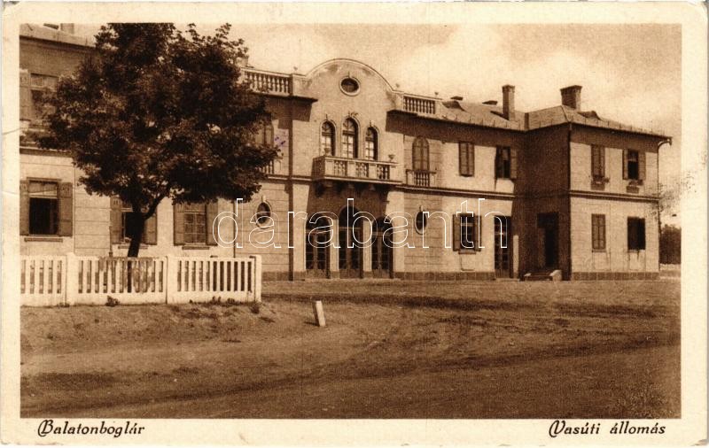 1929 Balatonboglár, vasútállomás