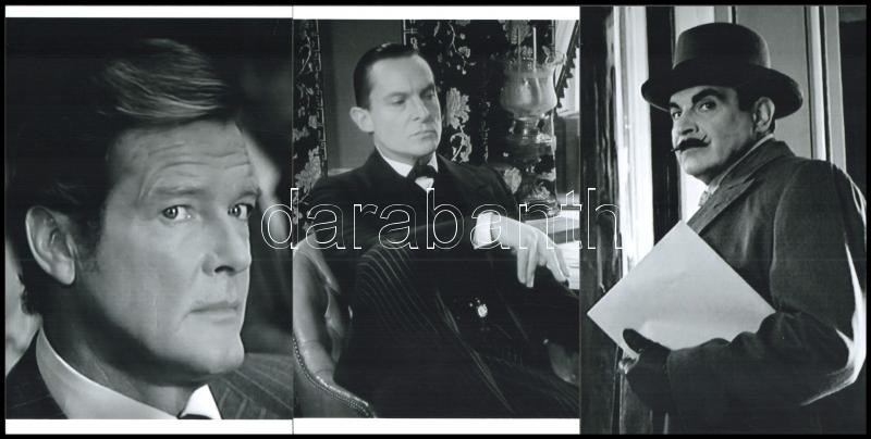 Különböző időben készült bűnügyi filmek hivatásos és ,,amatőr' nyomozói, akik mindig felderítik a bűntények tetteseit és indítékaikat, 6 db mai nagyítás, 10x15 cm