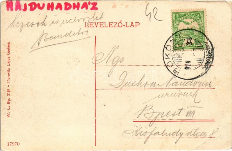 1910 Hajdúhadház, Kossuth Lajos utca, templom. W.L. Bp. 2181. Florovitz Lajos (EK) - Image 2