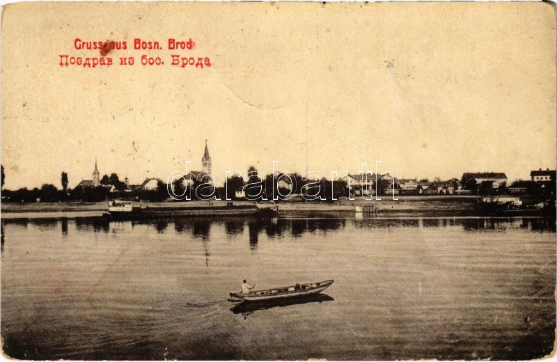 Brod, Bosanski Brod; Sava river. W.L. Bp. 9992. Verlag Vuko Jovanovic (worn corners)