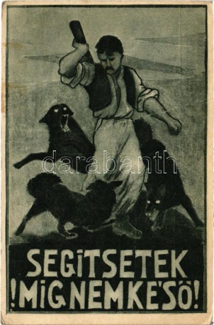 Segítsetek míg nem késő! Kiadja a 'Szózat' Magyarország Területi Épségének Védelmi Ligája napilapja / Hungarian irredenta propaganda, Trianon s: Krémer Amália (fa)