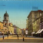 Fiume, Rijeka; Corso / street. W.L. Bp. 3875 1/2. 1911-14. Ad. Kirchhofer & Co.