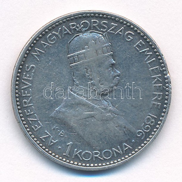 1896KB 1K Ag 'Millenium' T:2- patina, ph. Adamo K5.2 - Image 2