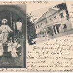 1915 Nagyszarva, Szarva, Velká Sarva, Rohovce (Pozsony); Illésházy kastély, kegykép / castle, icon + 'POSTAI ÜGYN'