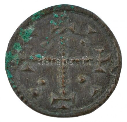 1141-1162. Denár Ag 'II. Géza' (0,26g) T:1- patina Hungary 1141-1162. Denar Ag 'Geza II' (0,26g) C:AU patina Huszár: 150., Unger I.: 74.