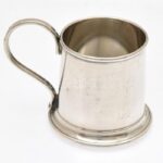 Ezüst(Ag) füles kupica, jelzett, m: 4 cm, nettó: 28,2 g