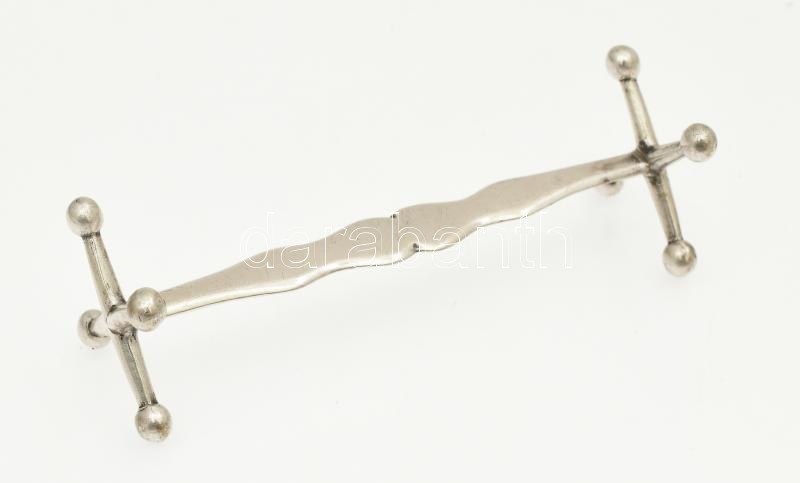 Ezüst(Ag) késbak, jelzett, h: 9,5 cm, nettó: 27,4 g