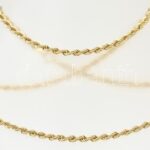 Arany (Au) 14 K walles nyaklánc, jelzett, h: 50 cm, nettó: 5 g