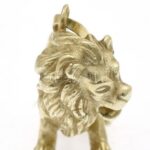 Arany (Au) 14 K masszív oroszlán függő, jelzett, 2×2 cm, nettó: 4,1 g - Image 2