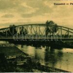 1908 Karánsebes, Caransebes;Temes híd. W.L. 1470. / boy Timis river bridge
