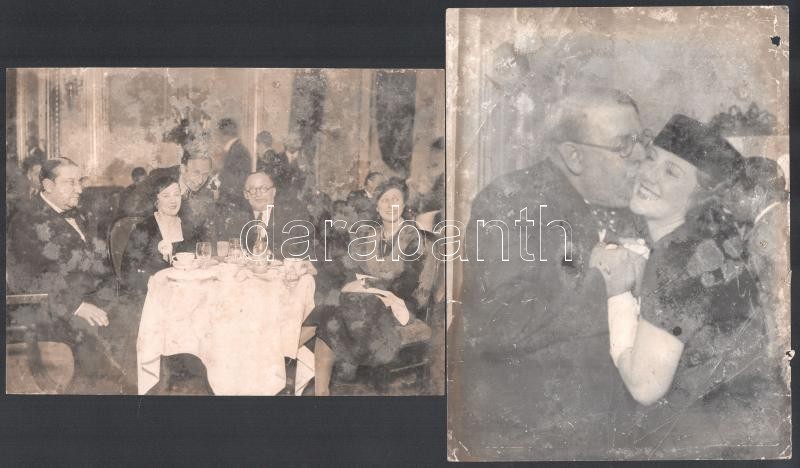 cca 1930 10 db nagyobb méretű színészfotó Angelo és más fotósoktól, rossz állapotban 18x24 cm-ig - Image 3