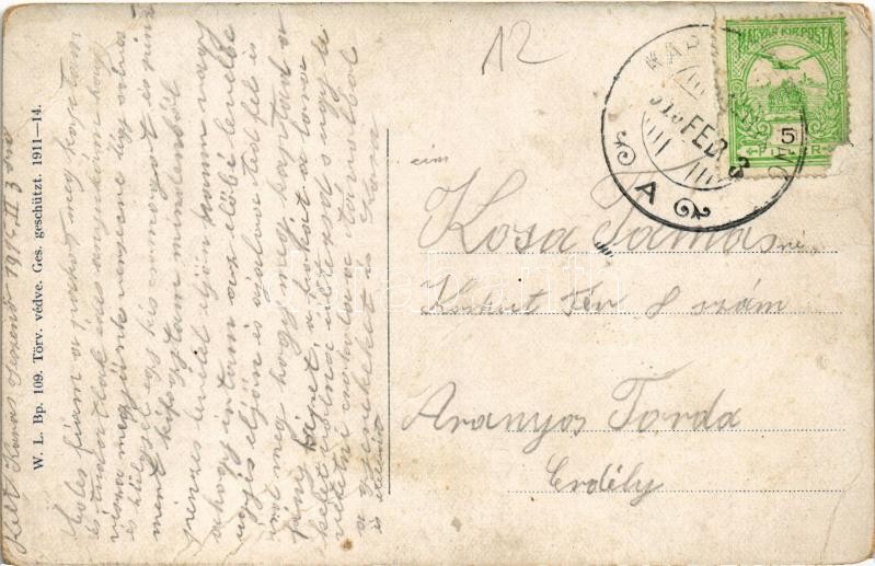 1913 Versec, Werschetz, Vrsac; Ferenc József tér / square. W.L. Bp. 109. 1911-14. (EB) - Image 2