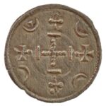 1162-1172. Denár Ag 'III. István' (0,17g) T:1- kis repedés Hungary 1162-1172. Denar Ag 'Stephen III' (0,17g) C:AU small crack Huszár: 164., Unger I.: 86.