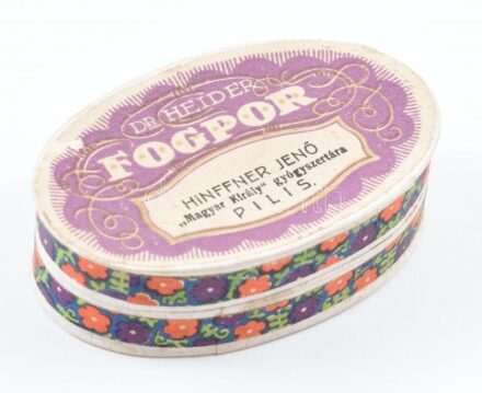 Dr. Heider Fogpor - Hinffner Jenő 'Magyar Király' gyógyszertára Pilis, 4×6,5 cm