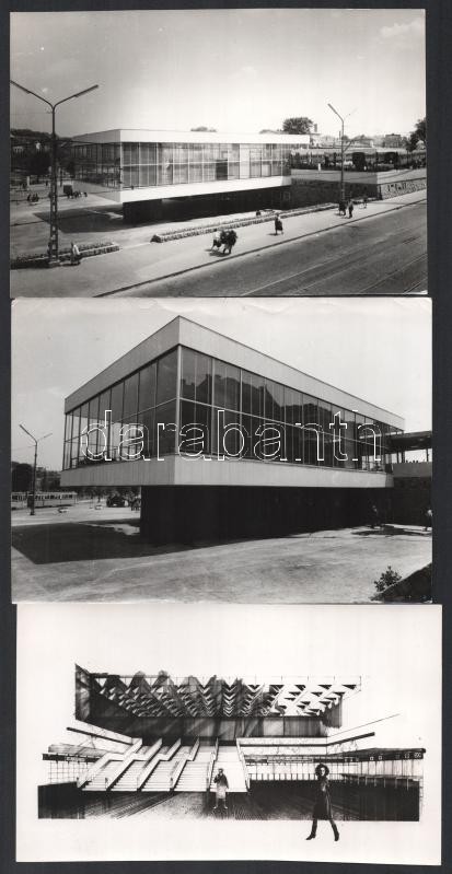 cca 1970 Magyarországi pályaudvarok 11 db fotó: a régi Déli pályaudvar, Akali, Hajdusámson, stb / Hungarian railway stations