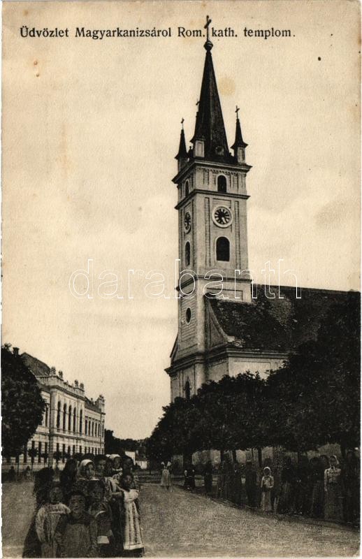 1919 Magyarkanizsa, Ókanizsa, Ó-Kanizsa, Stara Kanjiza; Római katolikus templom / church