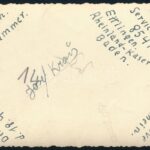 1951 Manőver a Rajnán, hátoldalon feliratozott fotó, kissé foltos, 7×9,5 cm - Image 2