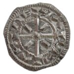 1095-1116. Denár Ag 'Kálmán' (0,68g) T:1- Hungary 1095-1116. Denar Ag 'Coloman' (0,68g) C:AU Huszár: 38., Unger I.: 29.
