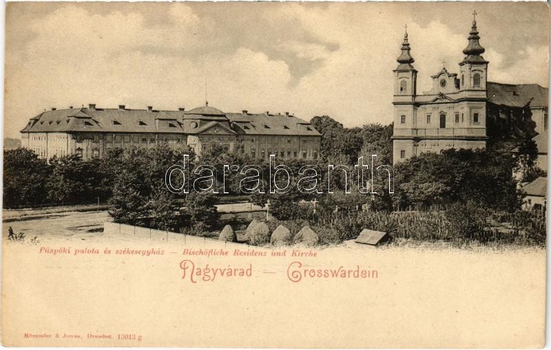 Nagyvárad, Oradea; Püspöki palota és székesegyház. Römmler & Jonas / bishop's palace and cathedral