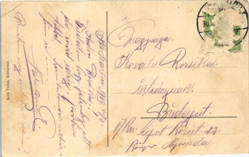 1909 Kismarton, Eisenstadt; Deák Ferenc utca. Kern Victor kiadása / street / Strasse (Rb) - Image 2