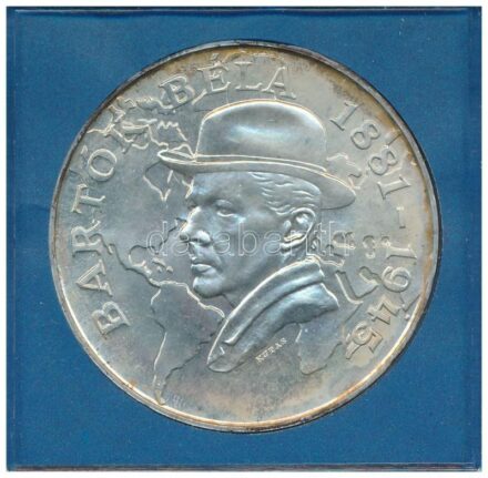 1981. 500Ft Ag 'Bartók Béla' MNB tokban T:BU patina Adamo EM62