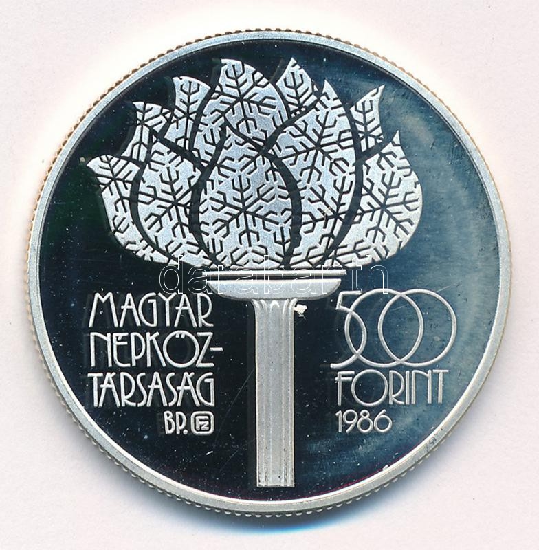 1986. 500Ft Ag 'XV. Téli Olimpia Calgary 1988' kapszulában T:PP patina Adamo EM98 - Image 2