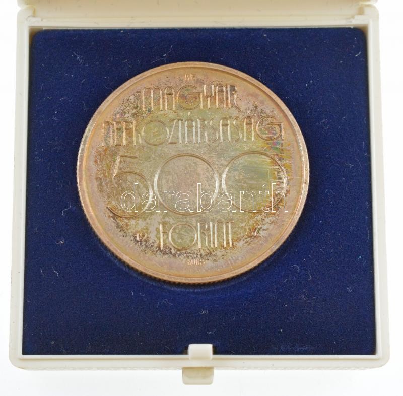 1987. 500Ft Ag 'Nyári Olimpia - Szöul 1988' dísztokban T:BU patina Adamo EM99 - Image 2
