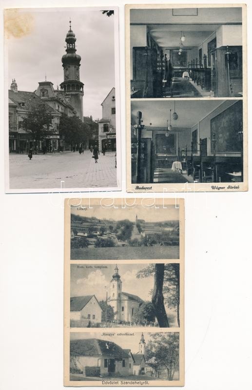 19 db RÉGI magyar város képeslap vegyes minőségben / 19 pre-1945 Hungarian town-view postcards in mixed quality - Image 3