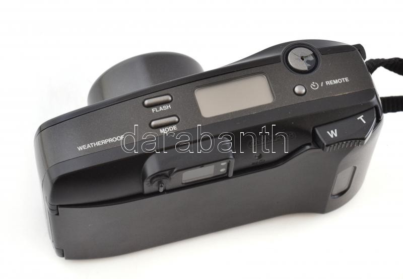 Olympus Superzoom 120 35mm fényképezőgép, az exponáló gomb borítása sérült, egyébként jó állapotban, eredeti tokjában - Image 2