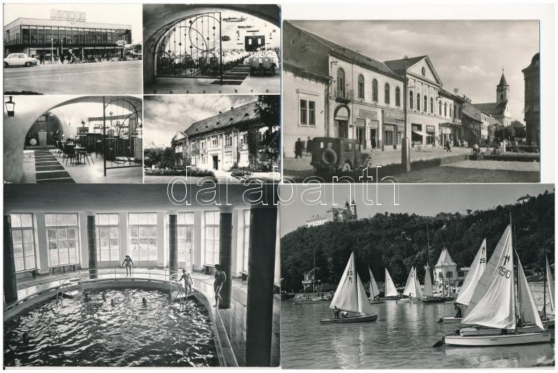 13 db MODERN Képzőművészeti Alap magyar város képeslap / 13 modern Hungarian town-view postcards